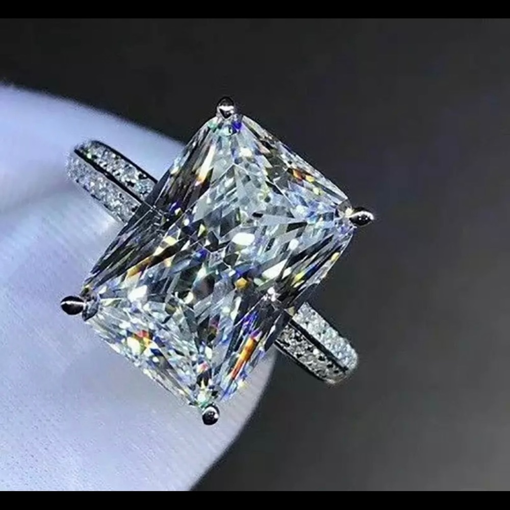 New Rectangle Shape Solid 925 Sterling Silver Eng… - image 4